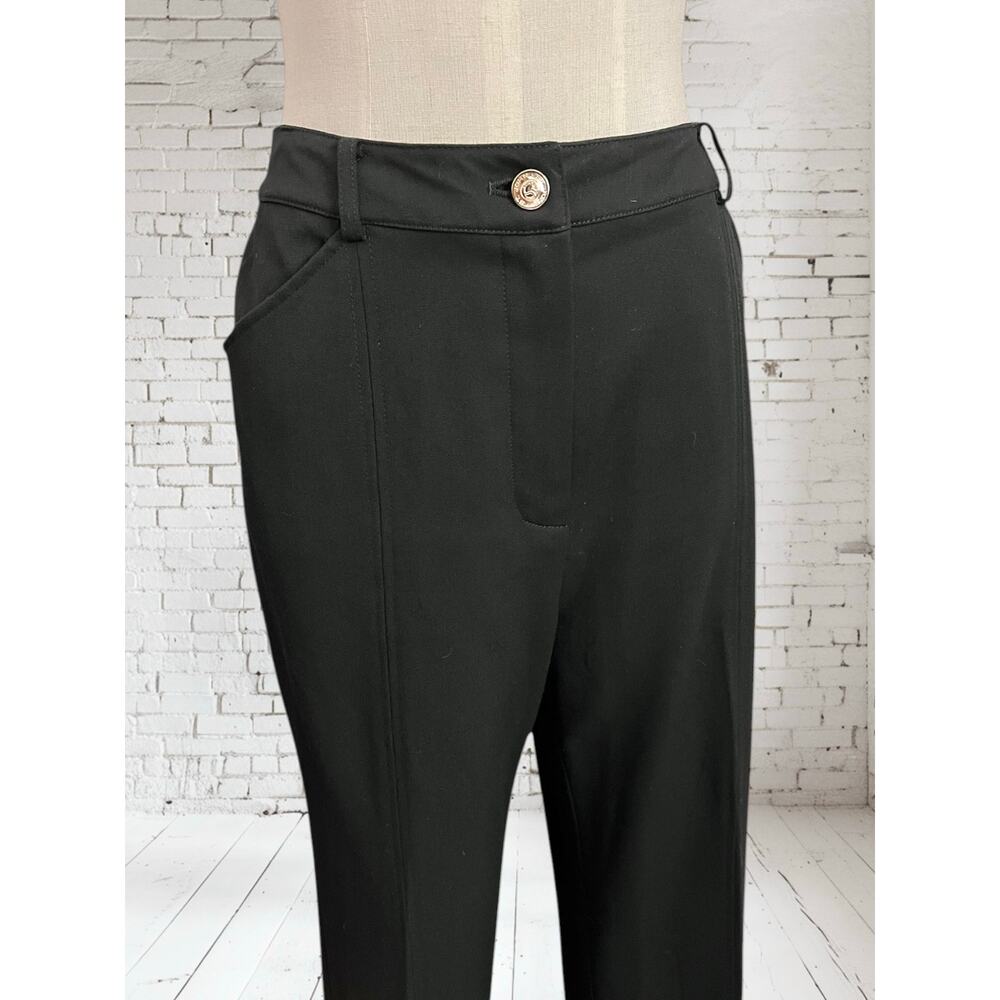 St. John Womens Classic Stretchy Black Straight Leg Long Career Pants Size 12 - Picture 2 of 10